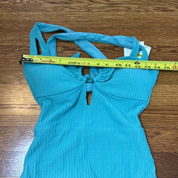 NWT Becca Women's Line In The Sand One-Piece Swimsuit Teal Size Medium - Picture 8 of 10